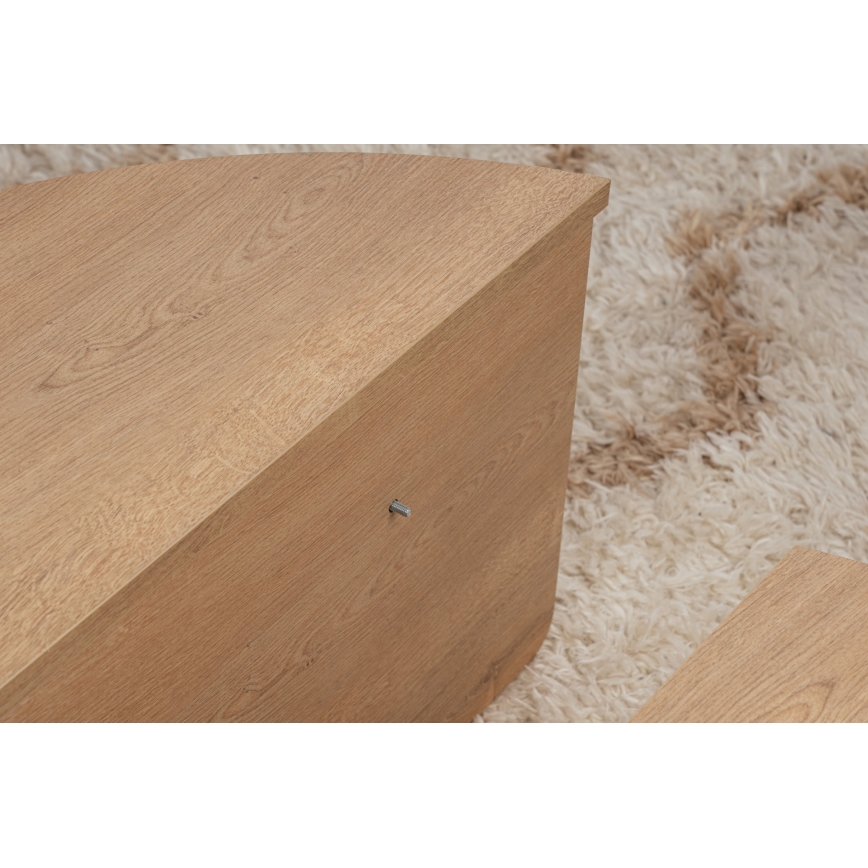SET 2x Koffie Tafel ORION eiken