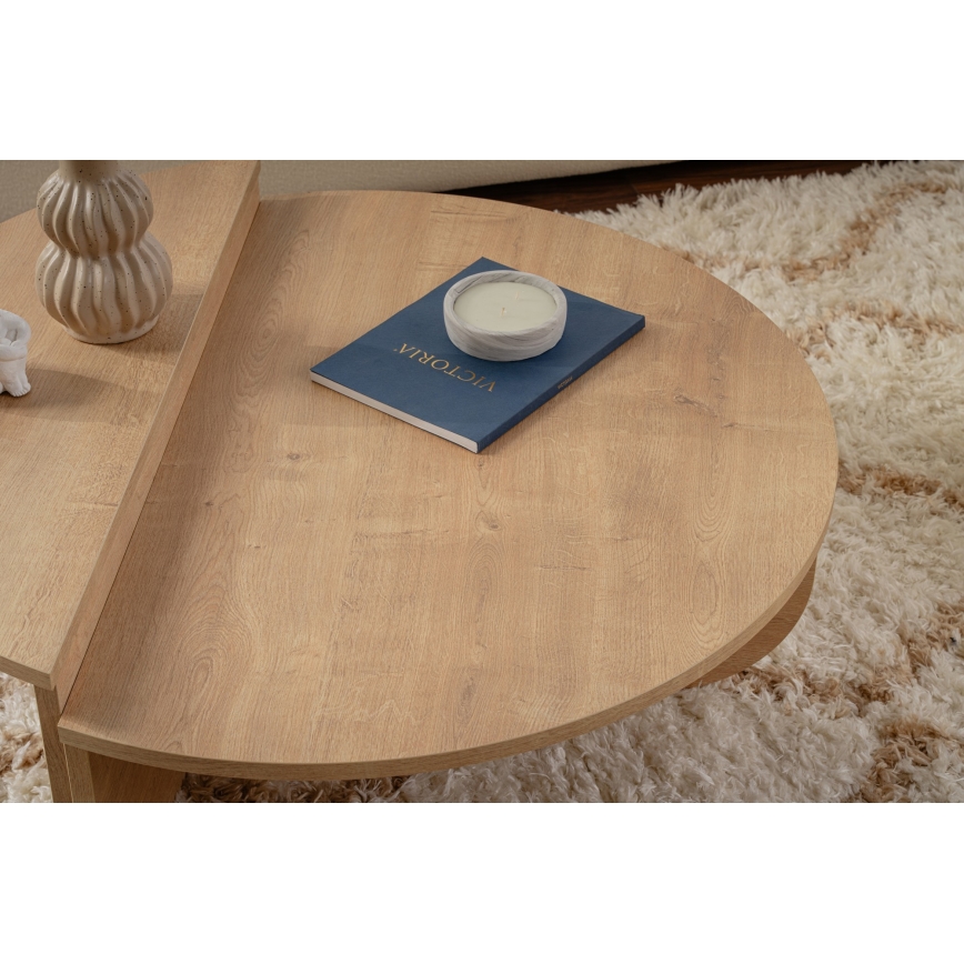SET 2x Koffie Tafel ORION eiken