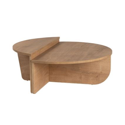 SET 2x Koffie Tafel ORION eiken