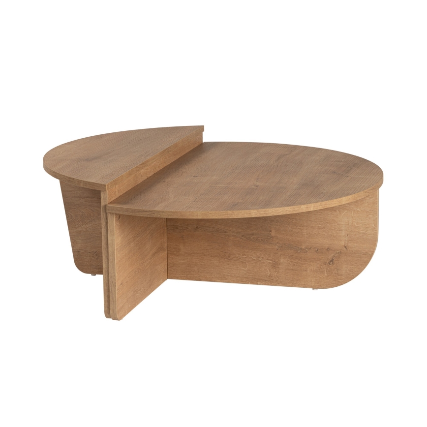 SET 2x Koffie Tafel ORION eiken