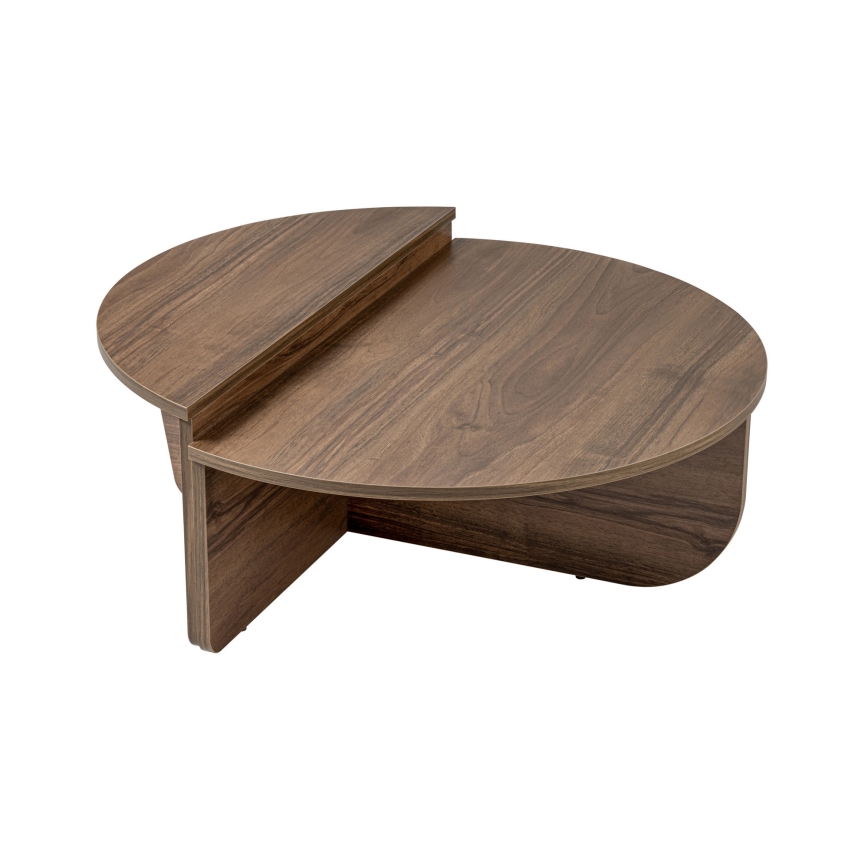 SET 2x Koffie Tafel ORION walnoot