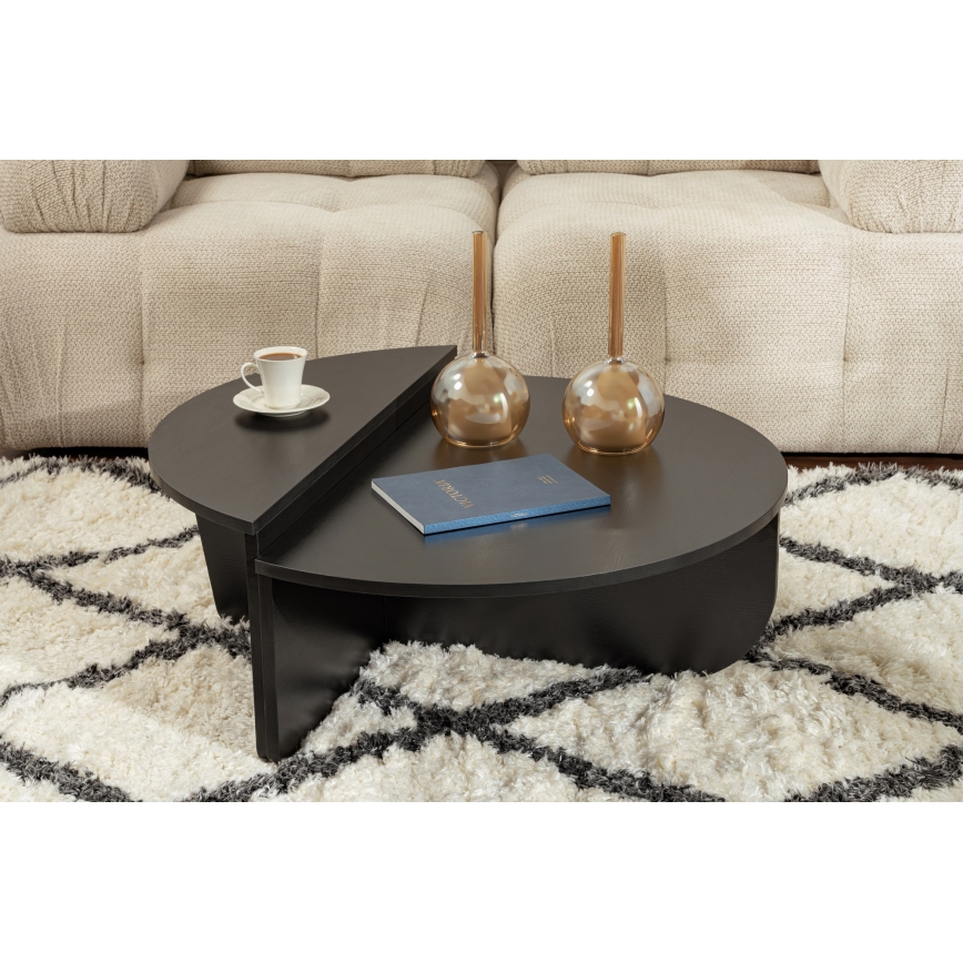 SET 2x Koffie Tafel ORION zwart