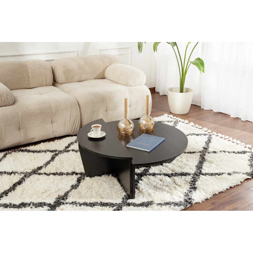SET 2x Koffie Tafel ORION zwart