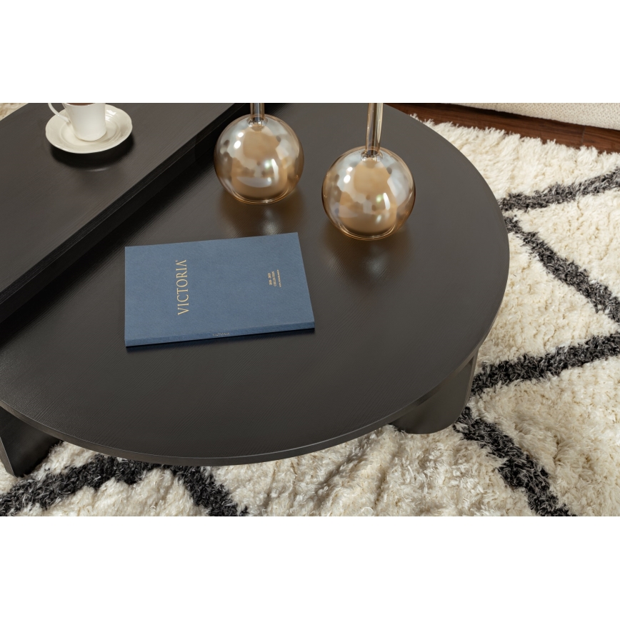 SET 2x Koffie Tafel ORION zwart