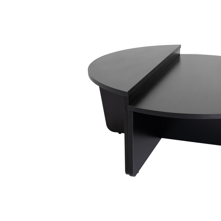 SET 2x Koffie Tafel ORION zwart