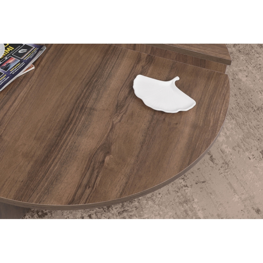 SET 2x Koffie Tafel PODIUM bruin