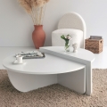 SET 2x Koffie Tafel PODIUM wit