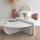 SET 2x Koffie Tafel PODIUM wit