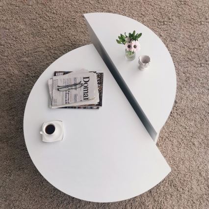 SET 2x Koffie Tafel PODIUM wit