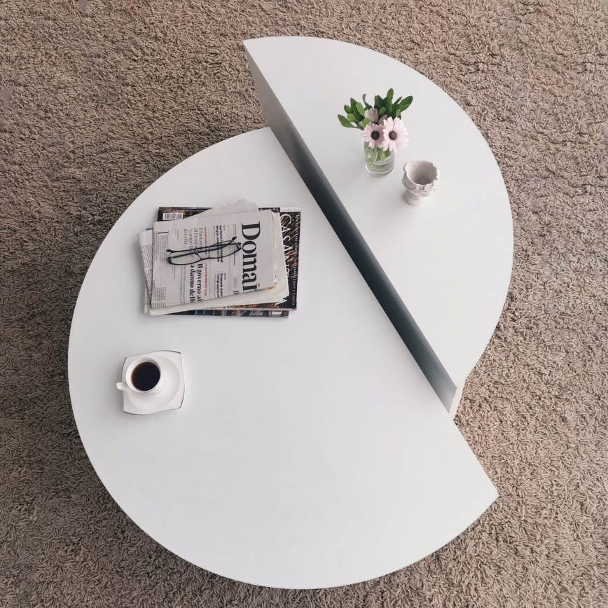 SET 2x Koffie Tafel PODIUM wit