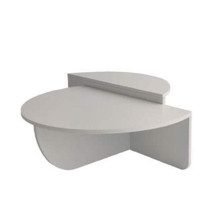 SET 2x Koffie Tafel PODIUM wit