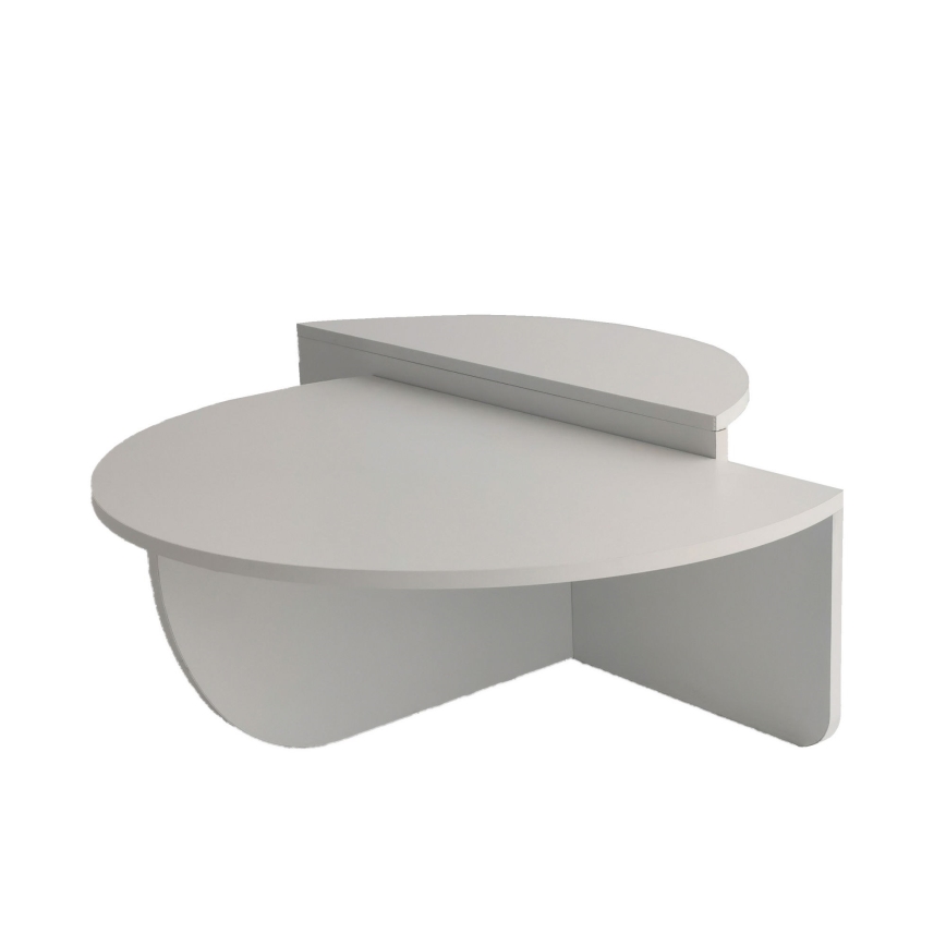 SET 2x Koffie Tafel PODIUM wit