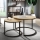 SET 2x Koffie Tafel RABEN zwart/goud eiken