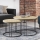 SET 2x Koffie Tafel RAGNAR zwart/goud eiken
