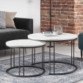 SET 2x Koffie Tafel RAGNAR zwart/wit
