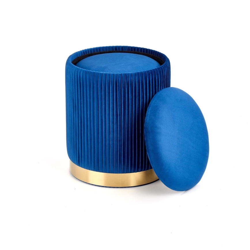 SET 2x Krukje MONTY diameter 36/66 cm blauw/goud