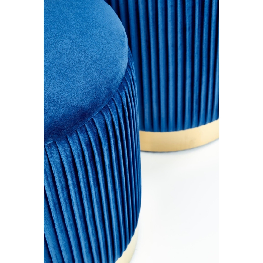 SET 2x Krukje MONTY diameter 36/66 cm blauw/goud