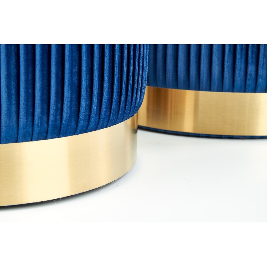 SET 2x Krukje MONTY diameter 36/66 cm blauw/goud