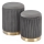 SET 2x Krukje MONTY diameter 36/66 cm grijs/goud