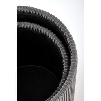 SET 2x Krukje MONTY diameter 36/66 cm grijs/goud