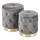 SET 2x Krukje POLLY diameter 40/44 cm grijs/goud