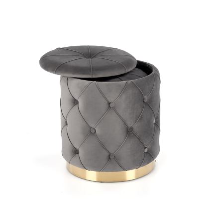 SET 2x Krukje POLLY diameter 40/44 cm grijs/goud