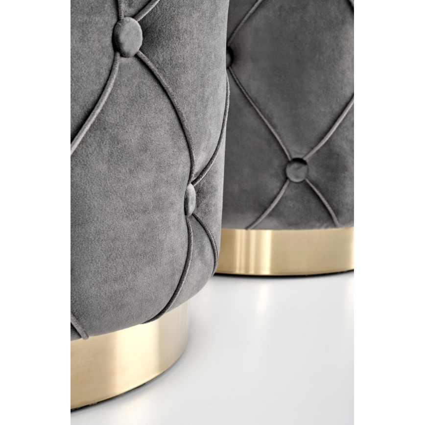 SET 2x Krukje POLLY diameter 40/44 cm grijs/goud