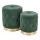 SET 2x Krukje POLLY diameter 40/44 cm groen/goud