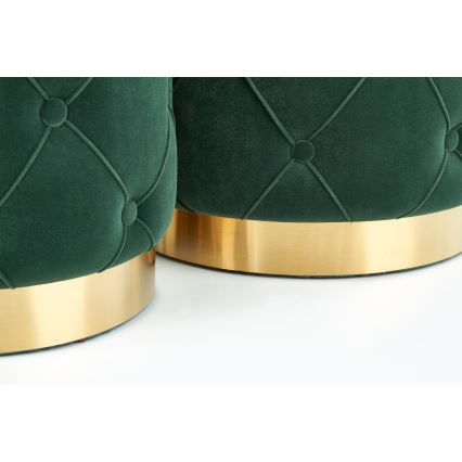 SET 2x Krukje POLLY diameter 40/44 cm groen/goud