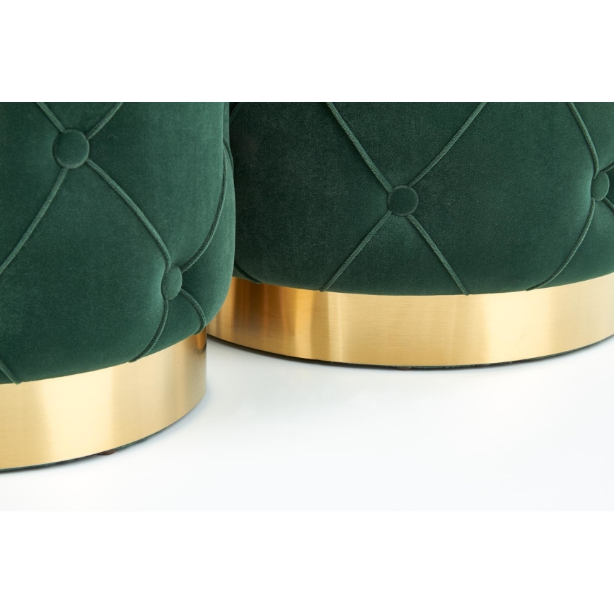 SET 2x Krukje POLLY diameter 40/44 cm groen/goud