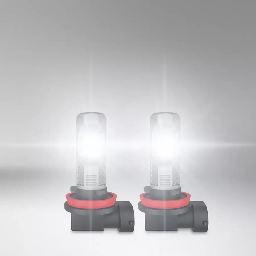 SET 2x LED Autolamp H8/H11/H16 PGJ19-X/8,2W/12V 6000K - Osram