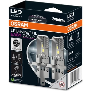 SET 2x LED Autolamp LEDriving H4/H19 P43t/PU43T-3/25W/12V 6500K - Osram