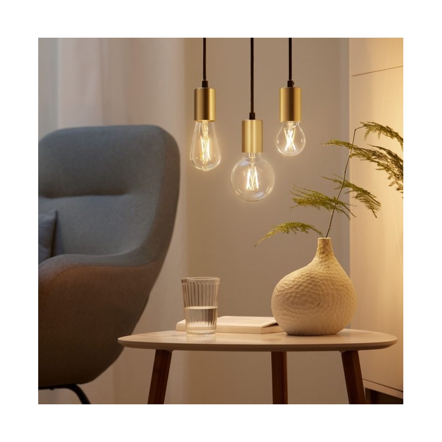 SET 2x LED Dimbare lamp VINTAGE FILAMENT A60 E27/6.7W/230V 2700-6500K CRI 90 Wi-Fi - WiZ