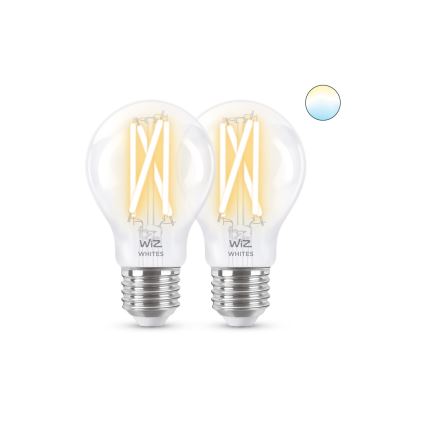 SET 2x LED Dimbare lamp VINTAGE FILAMENT A60 E27/6.7W/230V 2700-6500K CRI 90 Wi-Fi - WiZ