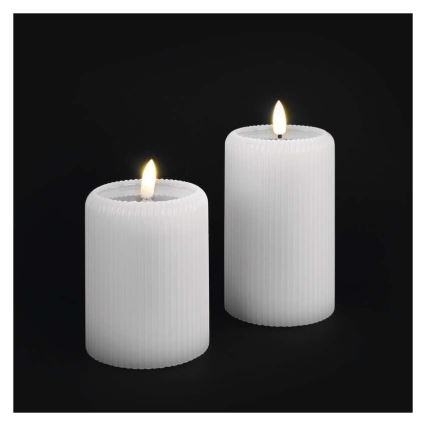 SET 2x LED-kaarsen LED/4xAA + afstandsbediening