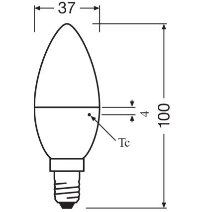SET 2x LED Lamp B38 E14/4,9W/230V 3000K - Osram