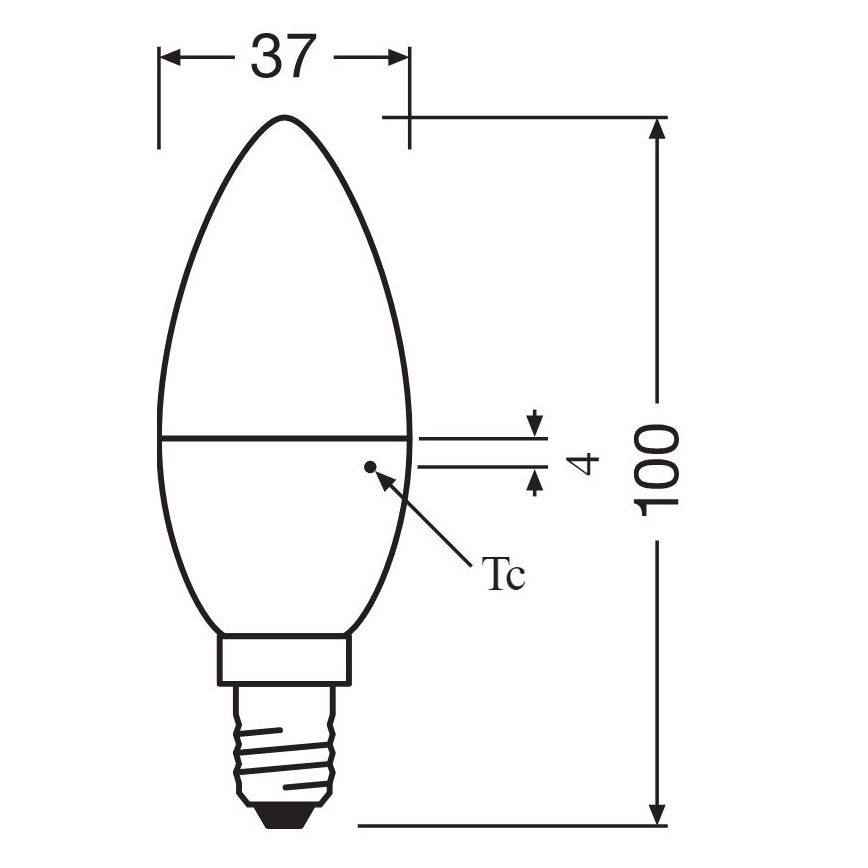 SET 2x LED Lamp B38 E14/4,9W/230V 3000K - Osram