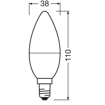 SET 2x LED Lamp B38 E14/7,5W/230V 3000K - Osram