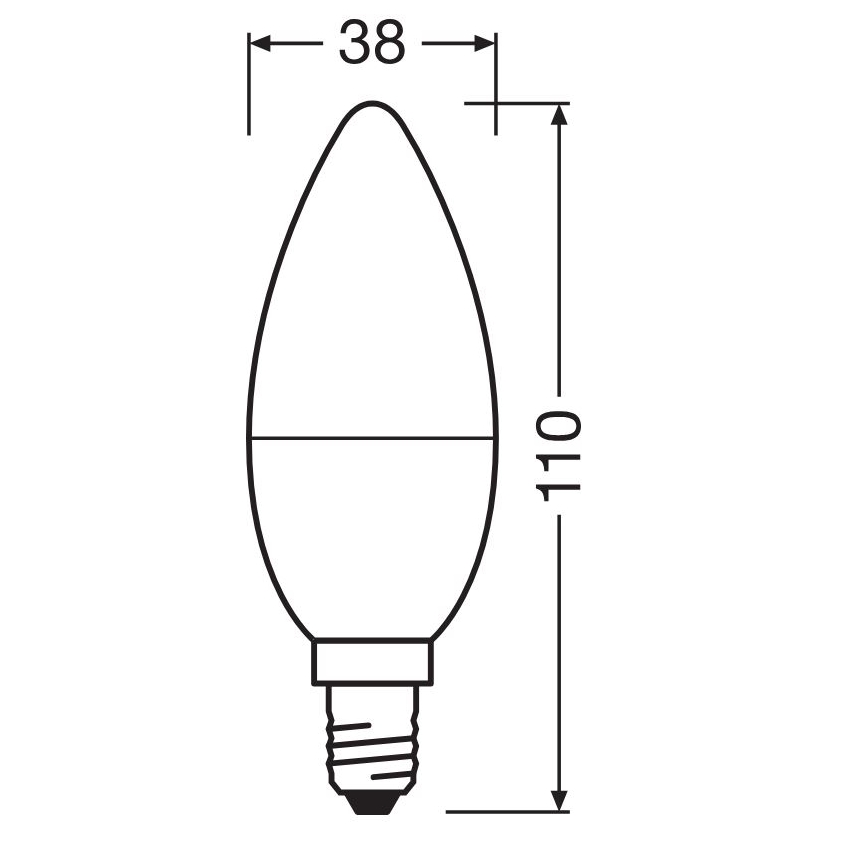 SET 2x LED Lamp B38 E14/7,5W/230V 3000K - Osram