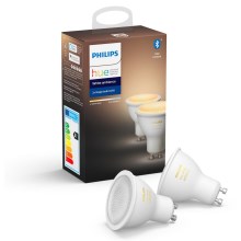 SET 2x LED Lamp dimbaar Philips Hue WHITE AMBIANCE GU10/5W/230V 2200–6500K
