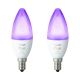 SET 2x LED Lamp dimbaar Philips Hue WHITE AND COLOR AMBIANCE B39 E14 / 5,3W / 230V 2200K - 6500K
