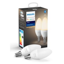 SET 2x LED Lamp dimbaar Philips Hue WHITE E14/5,5W/230V