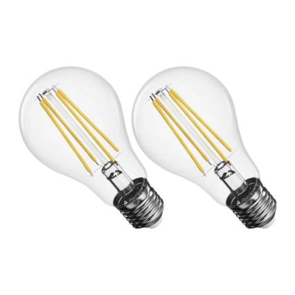 SET 2x LED Lamp FILAMENT A60 E27/5,9W/230V 2700K