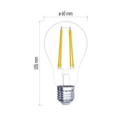 SET 2x LED Lamp FILAMENT A60 E27/5,9W/230V 2700K