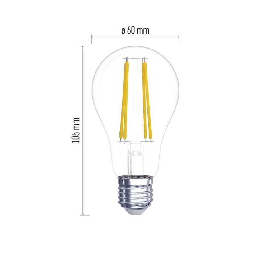 SET 2x LED Lamp FILAMENT A60 E27/5,9W/230V 2700K