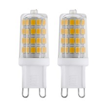 SET 2x LED Lamp G9/3W/230V 4000K - Eglo 11675