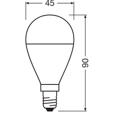 SET 2x LED Lamp P45 E14/7W/230V 3000K - Osram