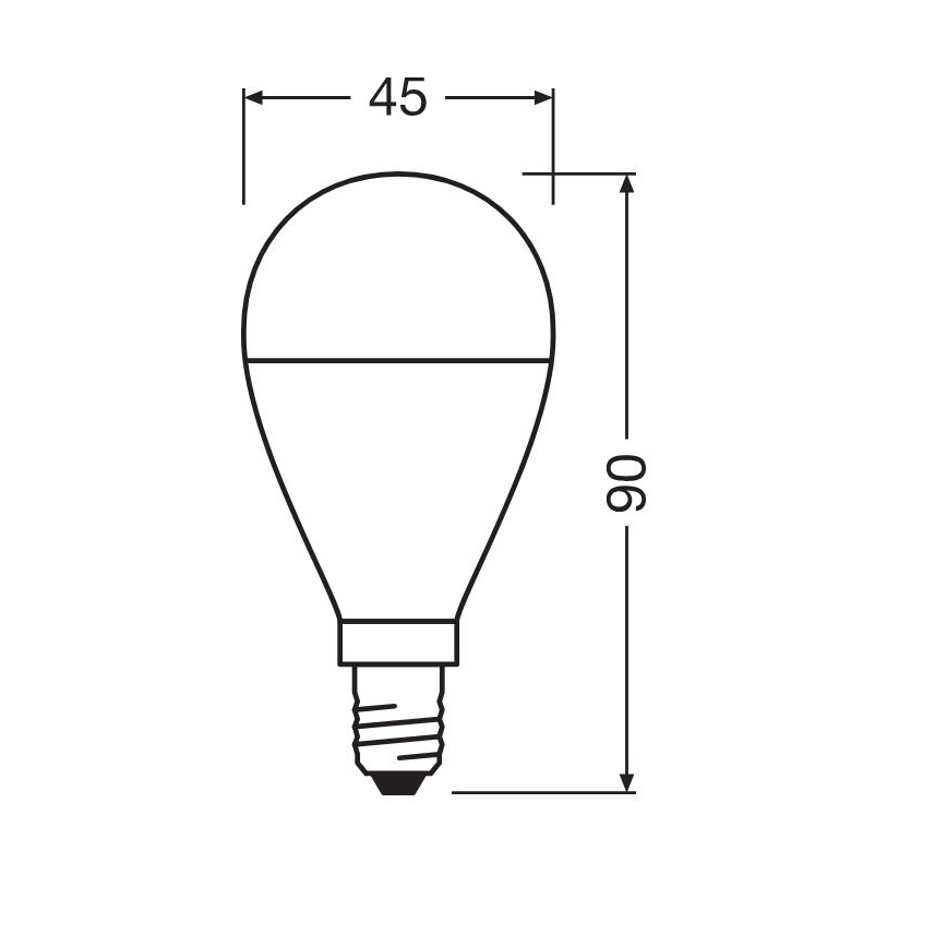 SET 2x LED Lamp P45 E14/7W/230V 3000K - Osram