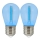 SET 2x LED Lamp PARTY E27/0,3W/36V blauw