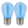 SET 2x LED Lamp PARTY E27/0,3W/36V blauw